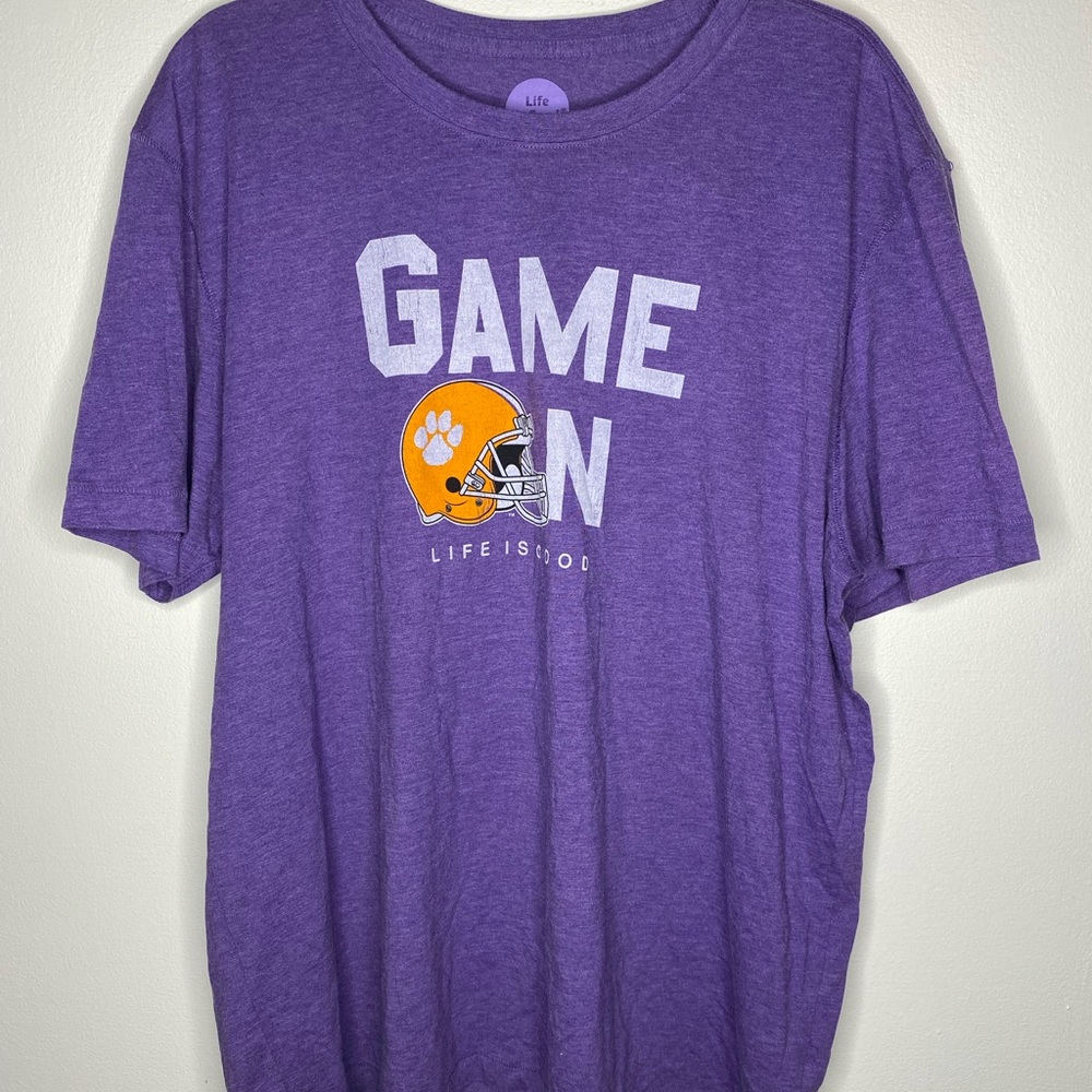 Purple Game Day Clemson Life is Good tee shirt Cool Tee Classic Fit